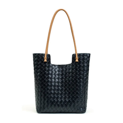 SARRER Leather Shopper Bag - Black