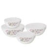 Kukeri Nesting Opal Glass Bowls (Set of 4 with Lids) - Blush Garden