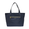 Bonia Leather-Trimmed Interchangeable Monogram or Plain Shopper + Wristlet - Black with Navy