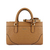 BONIA Embossed Calf Leather Satchel - Choccy