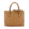 BONIA Embossed Calf Leather Satchel - Choccy