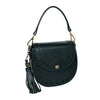 BONIA Leather Bag with Floral Embroidery - Black