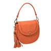 BONIA Leather Bag with Floral Embroidery - Orange