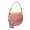 BONIA Leather Bag with Floral Embroidery - Pink