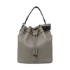 Bonia Embossed Leather Bucket Bag - Walnut