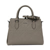 Bonia Embossed Leather Satchel - Walnut