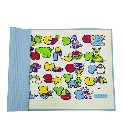 Lucky Baby  Air-Filled Rubber Cot Sheet (Printed L) - ABC / Blue