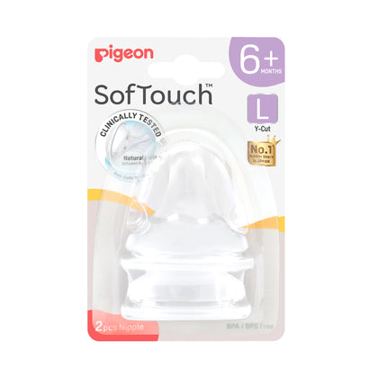 Pigeon Softouch Nipple 2-Pc L