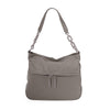Orofino Leather Shoulder Bag with Detachable Long & Short Straps - Grey
