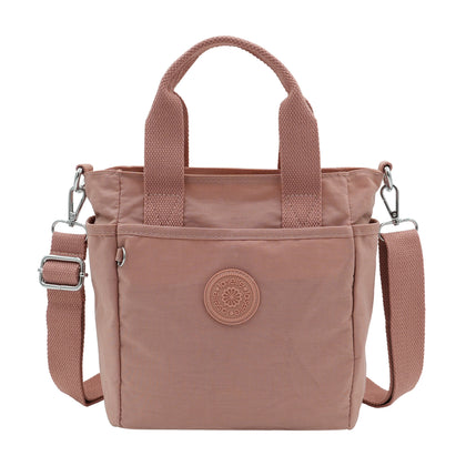 LASELLE Lightweight Nylon Shoulder Bag - Peach