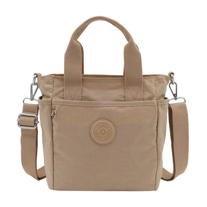 LASELLE Lightweight Nylon Shoulder Bag - Khaki