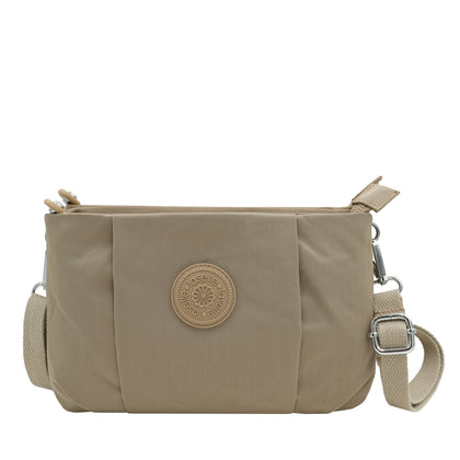 LASELLE Lightweight Nylon Crossbody Bag - Khaki