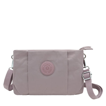 LASELLE Lightweight Nylon Crossbody Bag - Light Purple