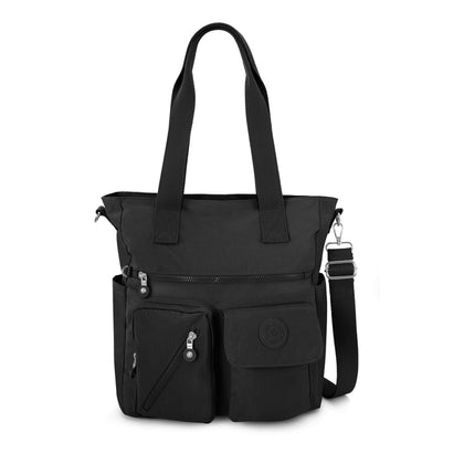 Laselle Lightweight Tote Bag cum Crossbody Bag - Black