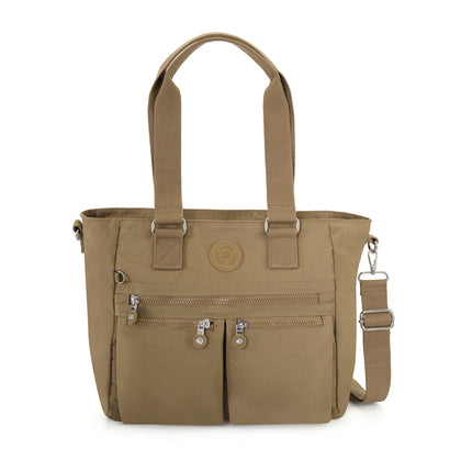 Laselle Lightweight Tote Bag cum Crossbody Bag - Khaki