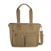 Laselle Lightweight Tote Bag cum Crossbody Bag - Khaki