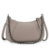 SARRER Leather Shoulder cum Crossbody Bag - Taupe