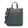 SARRER Leather Tote cum Crossbody Bag with Detachable Shoulder Strap - Blue