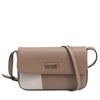 Santa Barbara Polo & Racquet Club Bi-Colour Half-Flap Shoulder Bag - Brown with Beige