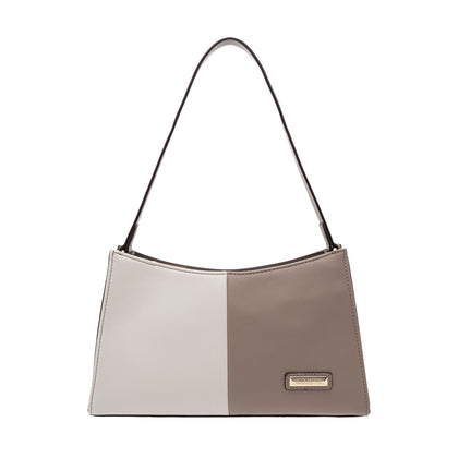 Santa Barbara Polo & Racquet Club Bi-Colour Shoulder Bag - Brown with Beige