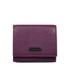 Santa Barbara Polo & Racquet Club Pebbled Leather 3-Fold Wallet - Purple