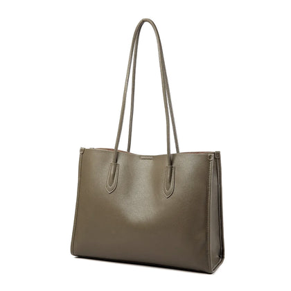 SARRER Leather Tote Bag - Grey