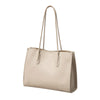 SARRER Leather Tote Bag - Beige