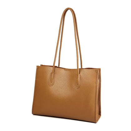 SARRER Leather Tote Bag - Tan