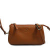 Santa Barbara Polo & Racquet Club Leather Wristlet with Long Strap - Brown