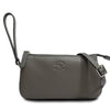 Santa Barbara Polo & Racquet Club Leather Wristlet with Long Strap - Grey