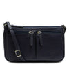 Santa Barbara Polo & Racquet Club Leather Crossbody Bag - Navy