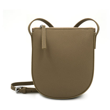 SARRER Leather Crossbody Bag - Khaki