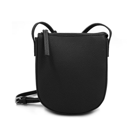 SARRER Leather Crossbody Bag - Black