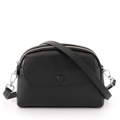 SARRER Leather Crossbody Bag - Black