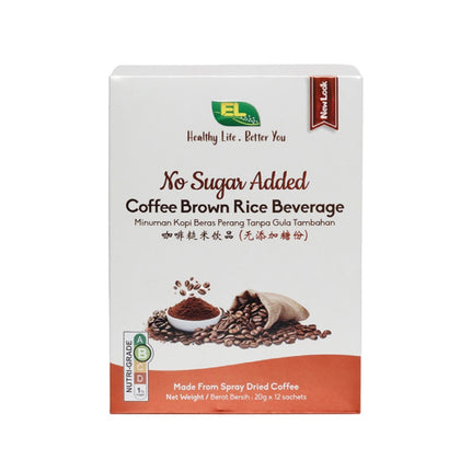 EL No Sugar Added Coffee Brown Rice Beverage 20gx12sachets