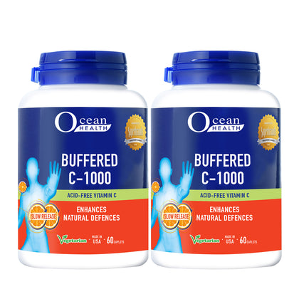 Ocean Health Buffered C-1000 60 Capsules (Twin Pack)