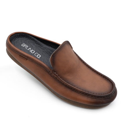 Bruno Co. Leather Slip-on Shoes - Brown