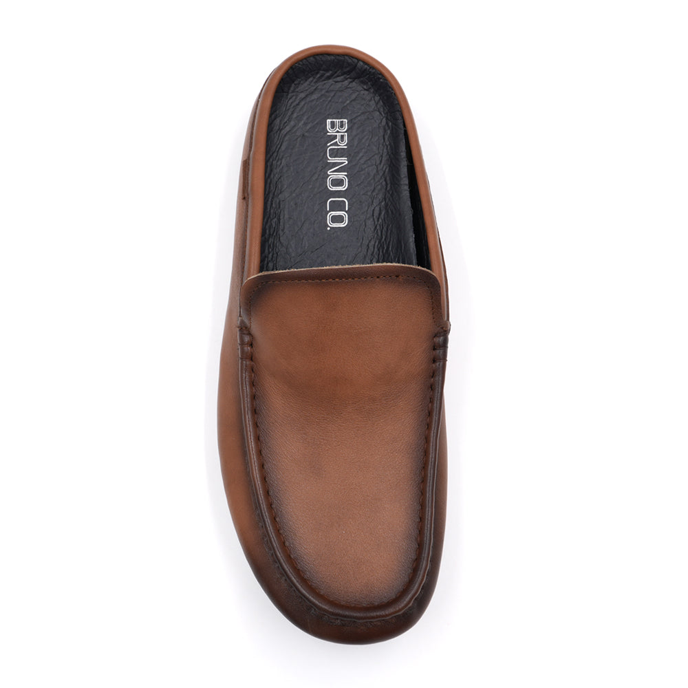 Bruno Co. Leather Slip-on Shoes - Brown