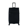 ALAIN DELON AD-1201 28" Soft Case Spinner Luggage - Expandable, Anti-Theft Zipper, TSA Lock - Black