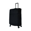ALAIN DELON AD-1201 28" Soft Case Spinner Luggage - Expandable, Anti-Theft Zipper, TSA Lock - Black