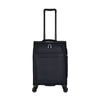ALAIN DELON AD-1202 19" Light Weight Soft Case Spinner Luggage - Expandable, Anti-theft Zipper, TSA Lock - Black