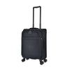 ALAIN DELON AD-1202 19" Light Weight Soft Case Spinner Luggage - Expandable, Anti-theft Zipper, TSA Lock - Black