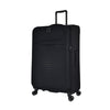 ALAIN DELON AD-1202 28" Light Weight Soft Case Spinner Luggage - Expandable, Anti-theft Zipper, TSA Lock - Black