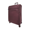ALAIN DELON AD-1202 28" Light Weight Soft Case Spinner Luggage - Expandable, Anti-theft Zipper, TSA Lock - Purple