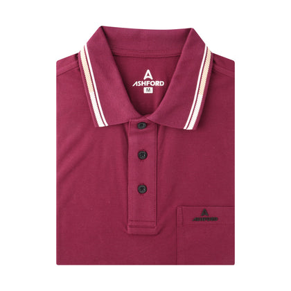 Ashford Short-Sleeved Polo - Wine