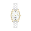 Anne Klein Gold Oval Case with Ceramic Bracelet 27mm
