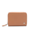 beside-u Textured  Leather  Zip-Around Wallet - Camel