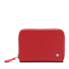 beside-u Textured  Leather  Zip-Around Wallet - Red