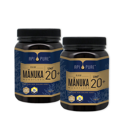APIPURE Raw Manuka UMF 20+ 1kg (Set of 2)