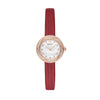 Emporio Armani Two-Hand Red Leather Watch